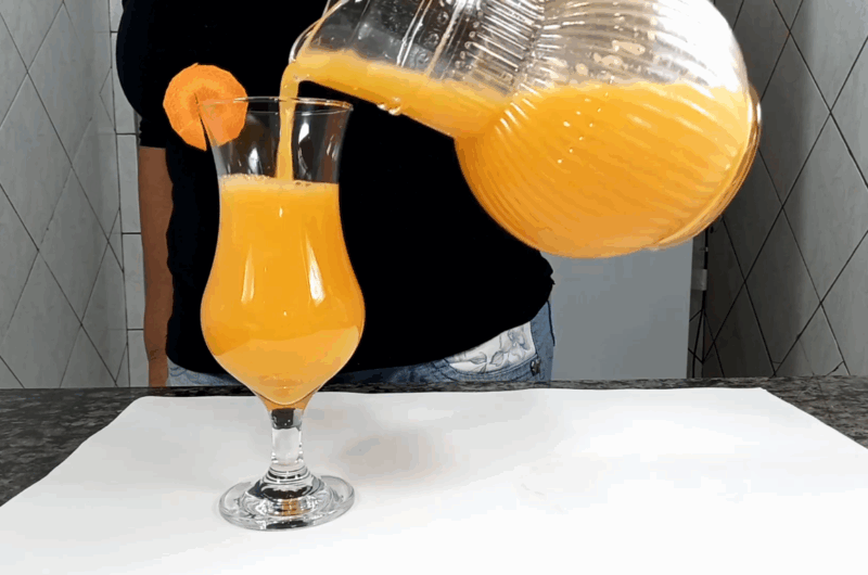Suco de Tangerina, Maracujá e Cenoura