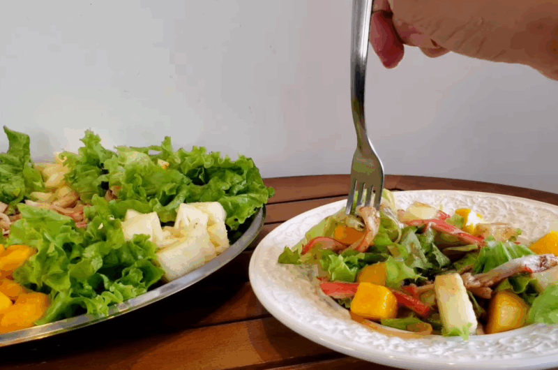 SALADA ORIENTAL Super REFRESCANTE de KANI com MANGA